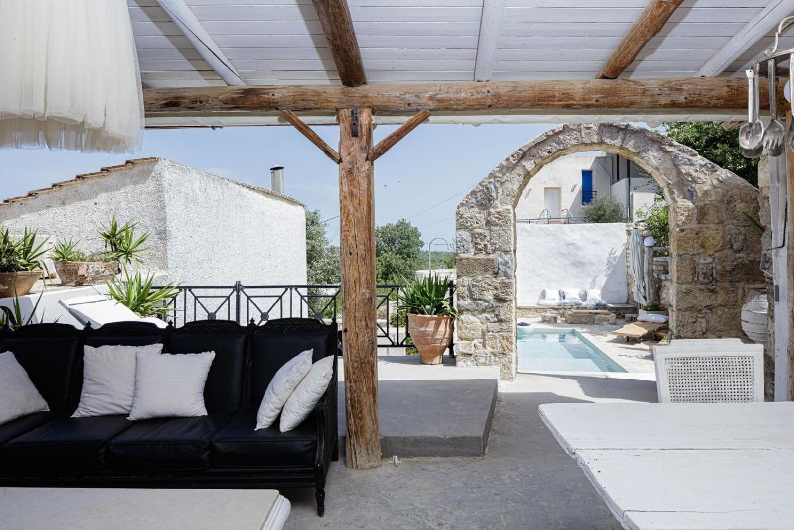הוילה Arménoi Antonia'S Stonebuilt Mansion With A Private Pool מראה חיצוני תמונה